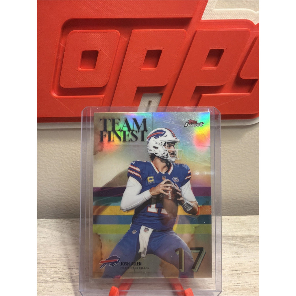 Josh Allen 2025 Topps Finest Team Finest #TF1 Refractor BILLS