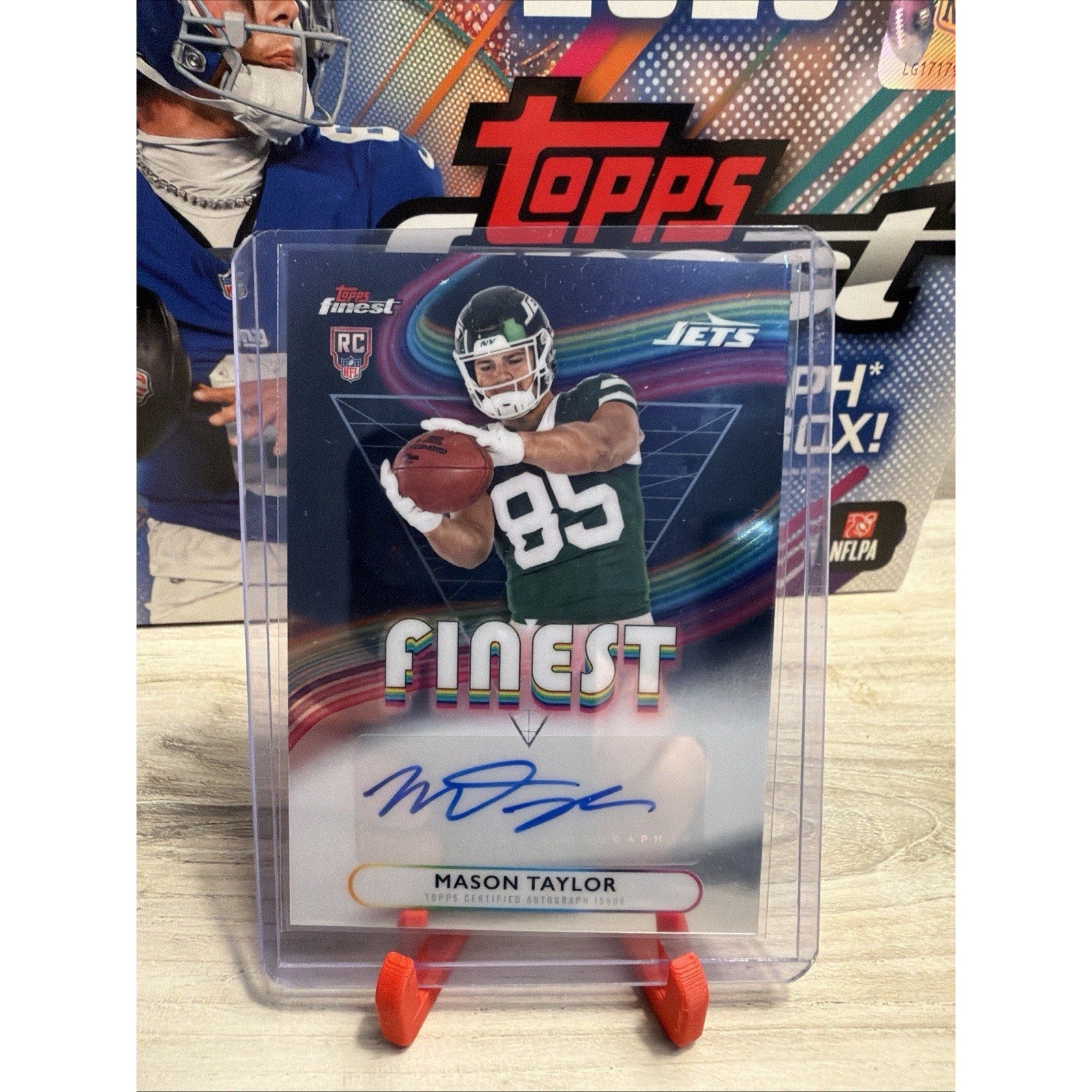Topps Finest Mason Taylor RC Auto Rookie Finest Autographs #RFA-MT Jets 2025