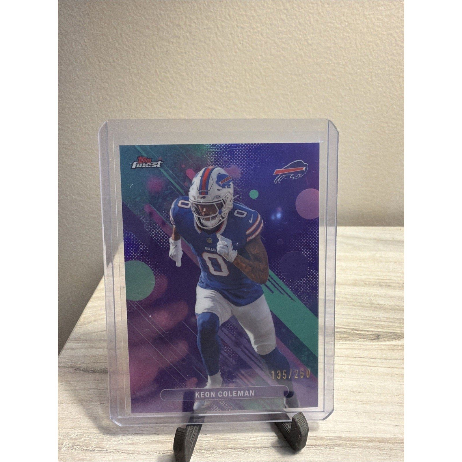KEON COLEMAN 2025 TOPPS FINEST PURPLE #83 BILLS /250