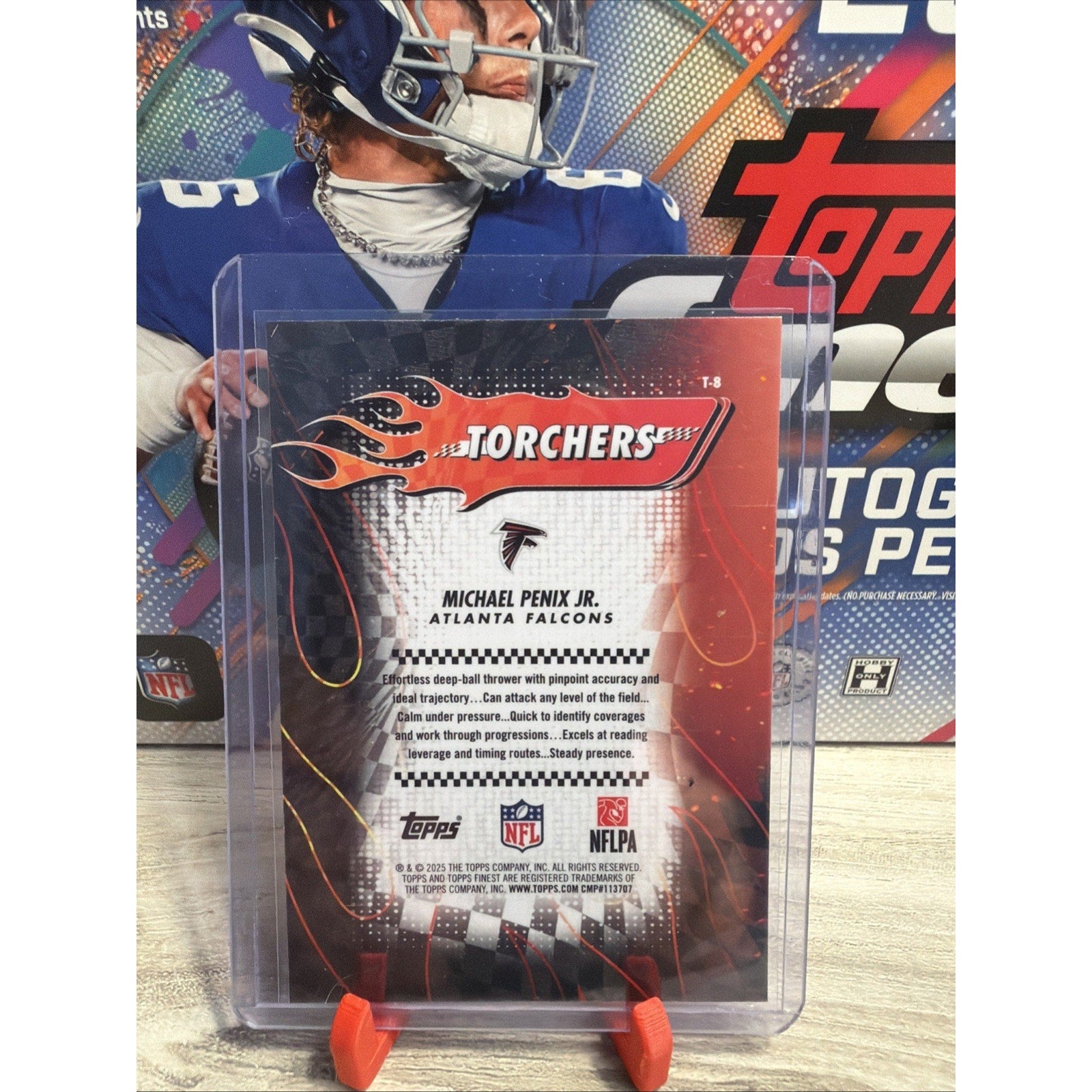 2025 Topps Finest Michael Penix Jr. #T-8 Torchers Falcons