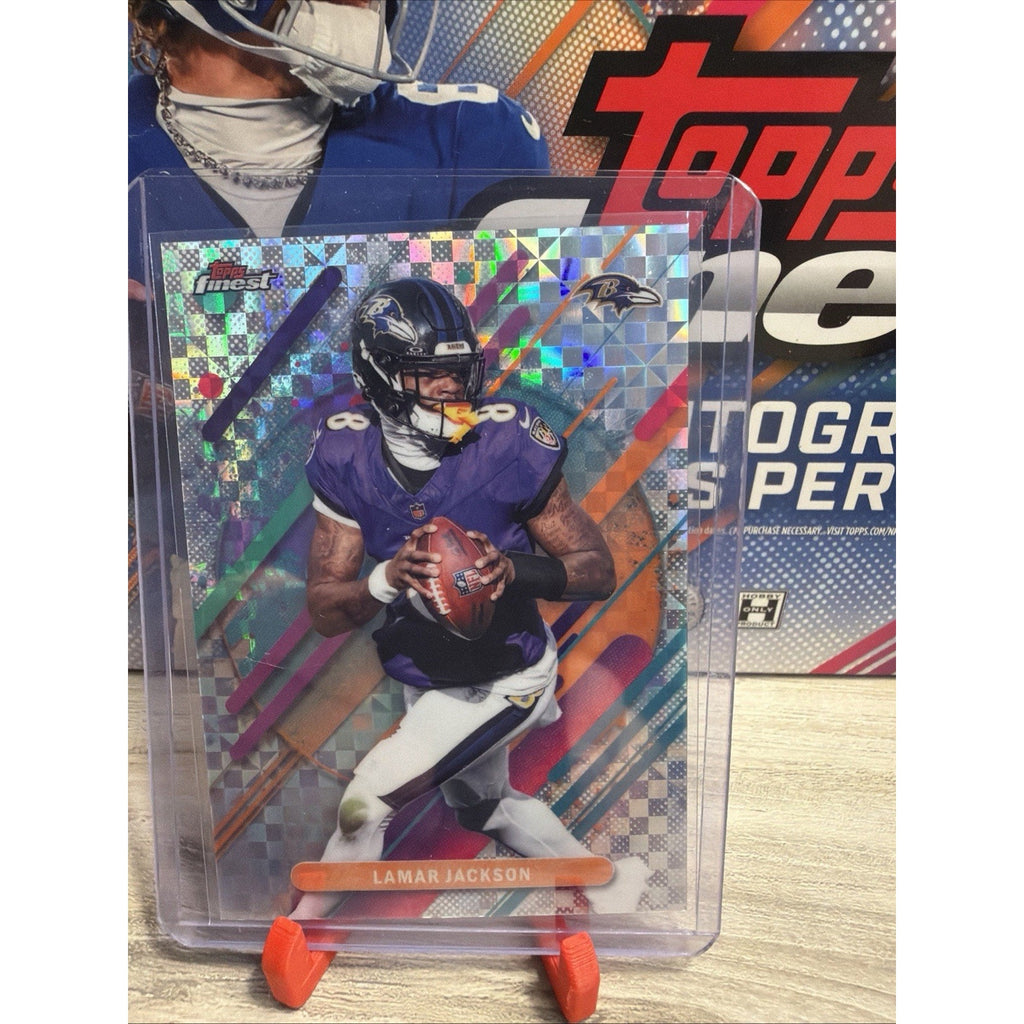 2025 Topps Finest Lamar Jackson Rare X-Fractor #225 Baltimore Ravens