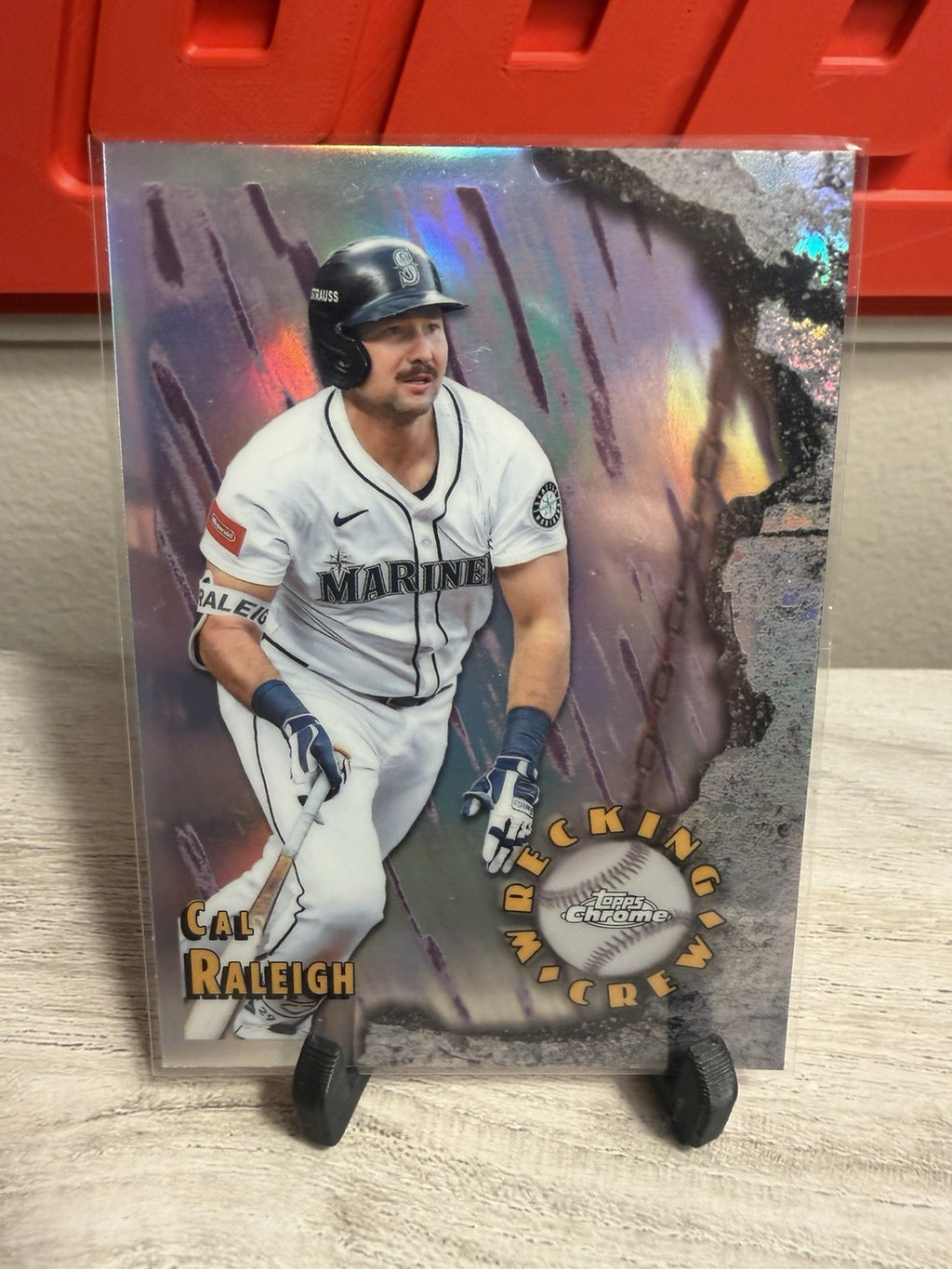 2026 Topps Chrome Baseball Wrecking Crew WC-5 Cal Raleigh, Seattle Mariners0