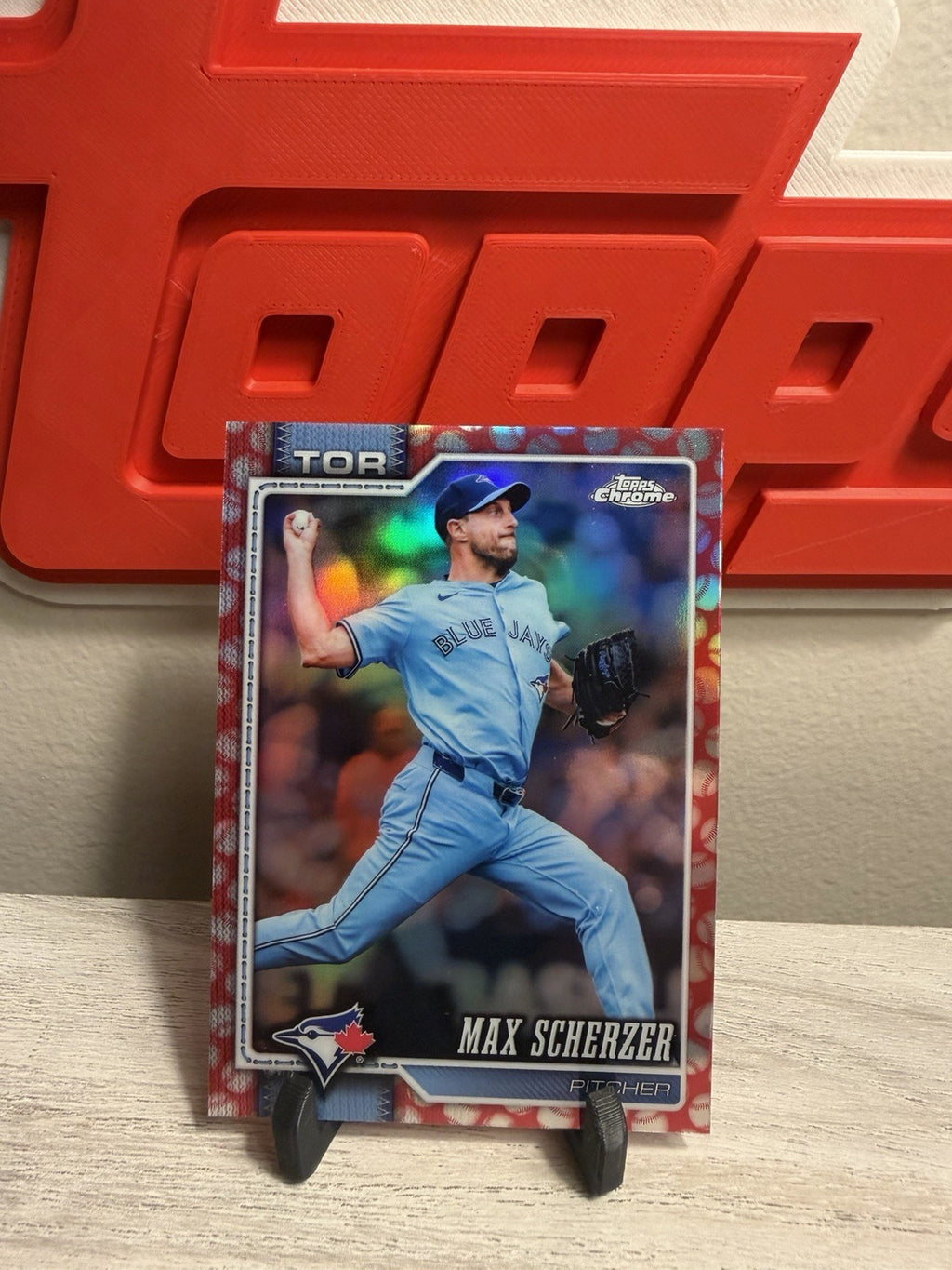 2026 Topps Chrome Max Scherzer Baseball Seams SP #148 Toronto Blue Jays0
