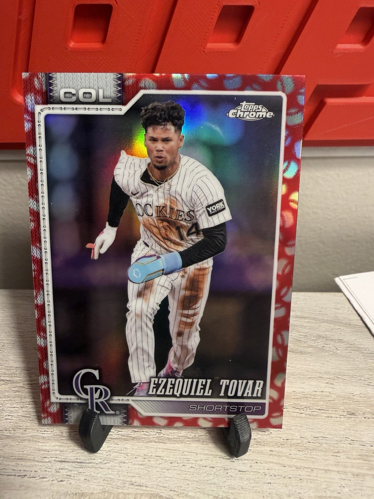 Topps Chrome 2026 Ezequiel Tovar Bball Refractor Colorado Rockies #80
