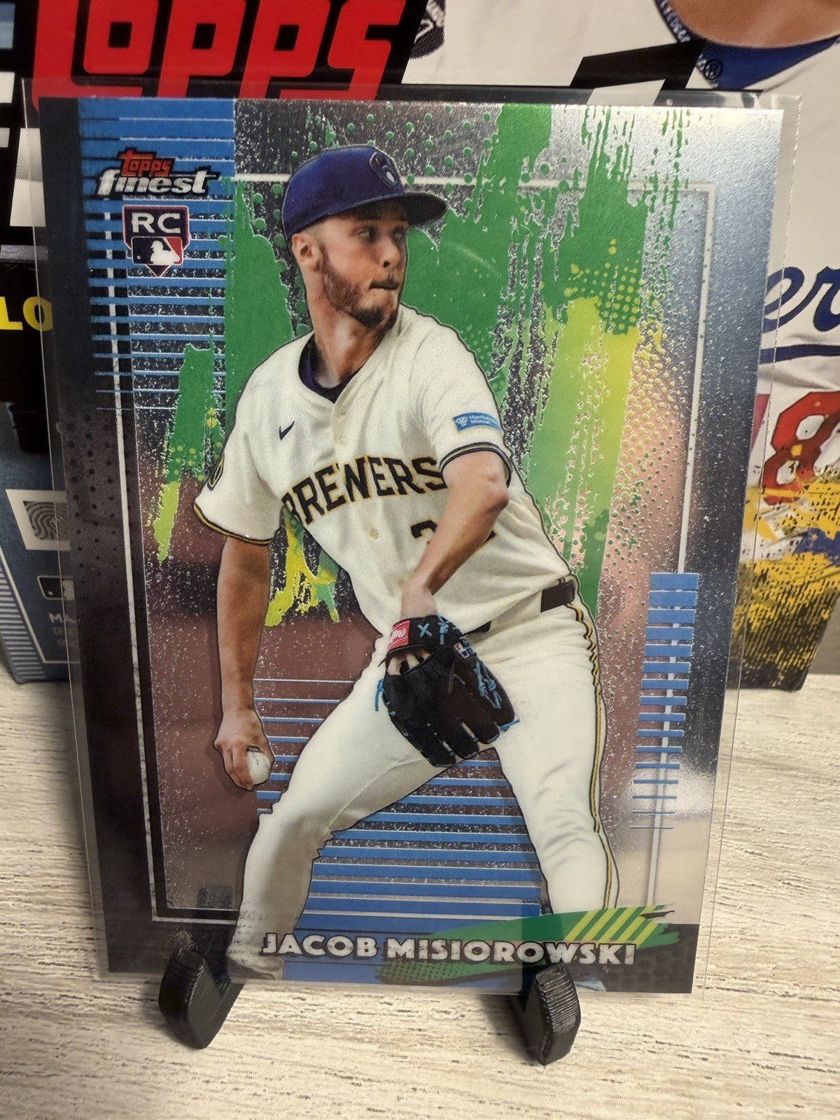 JACOB MISIOROWSKI 2026 Topps Finest #82 Common Rookie RC Milwaukee Brewers0