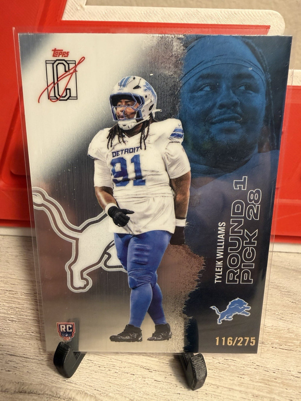 2025 Topps Signature Tyleik Williams RC #157 Lions Chrome /2750
