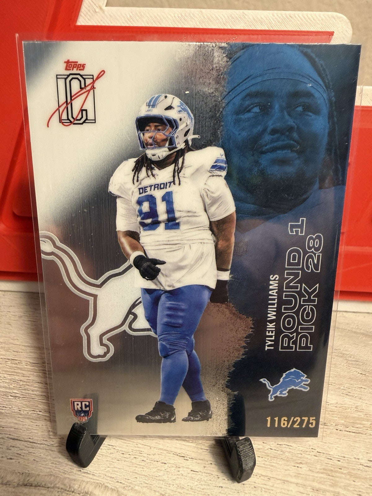 2025 Topps Signature Tyleik Williams RC #157 Lions Chrome /2750