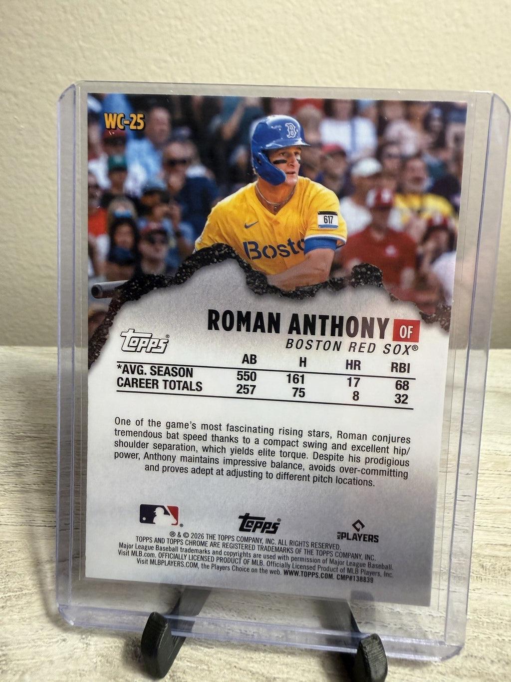 2026 Topps Chrome Wrecking Crew Roman Anthony RC #WC-25 Boston Red Sox Free Ship1