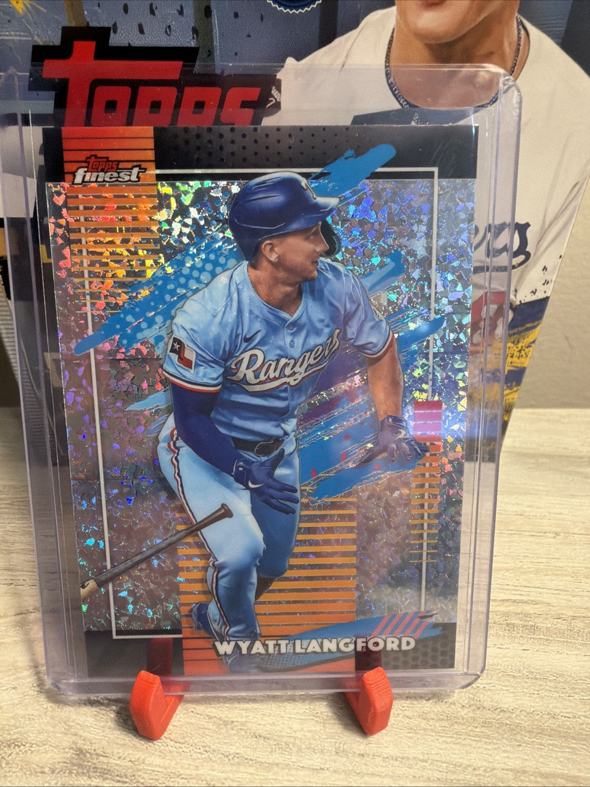 2026 Topps Finest Wyatt Langford Uncommon Mini Diamond #178 Rangers0