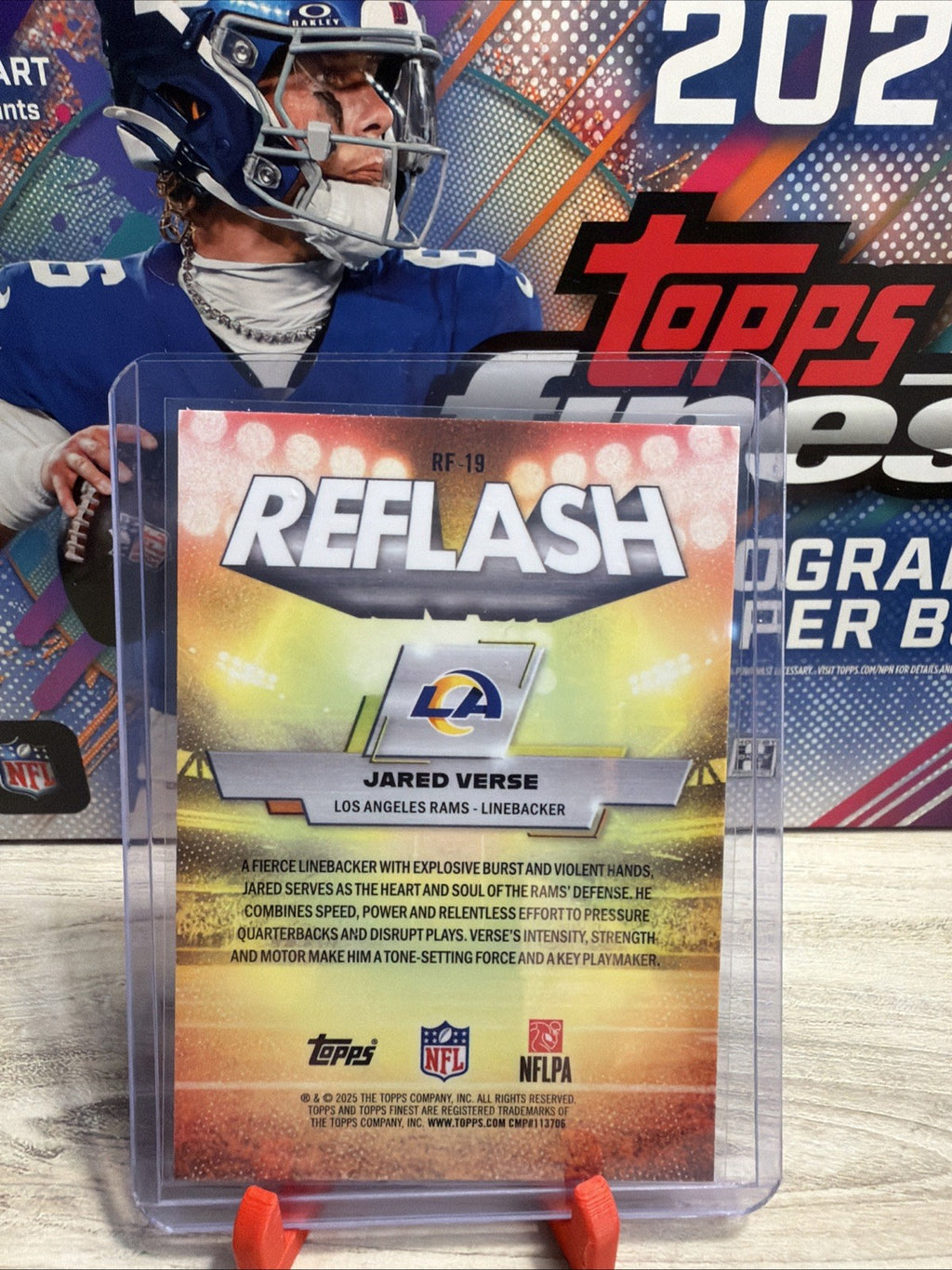 2025 Topps Finest #RF-19 Jared Verse Reflash X-Fractor Los Angeles Rams1