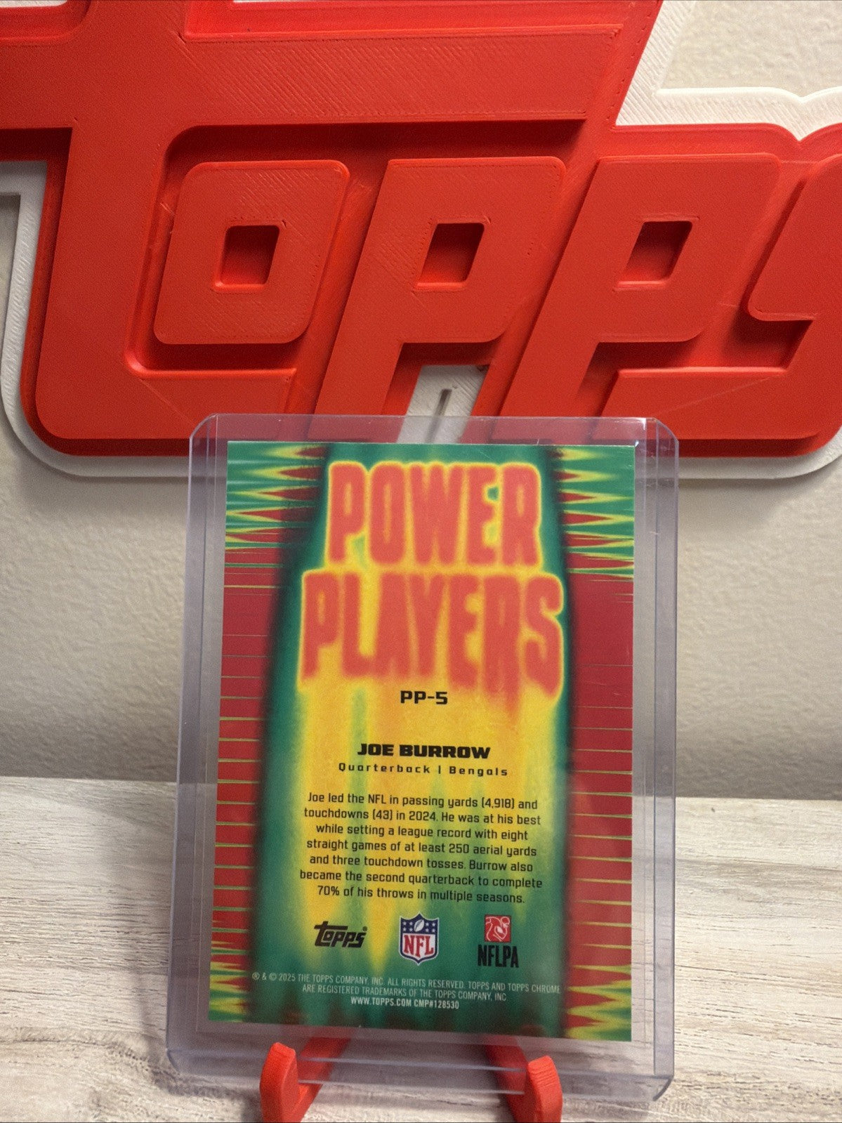 Topps 2025 Chrome Power Players Joe Burrow Refractor Cincinnati Bengals1