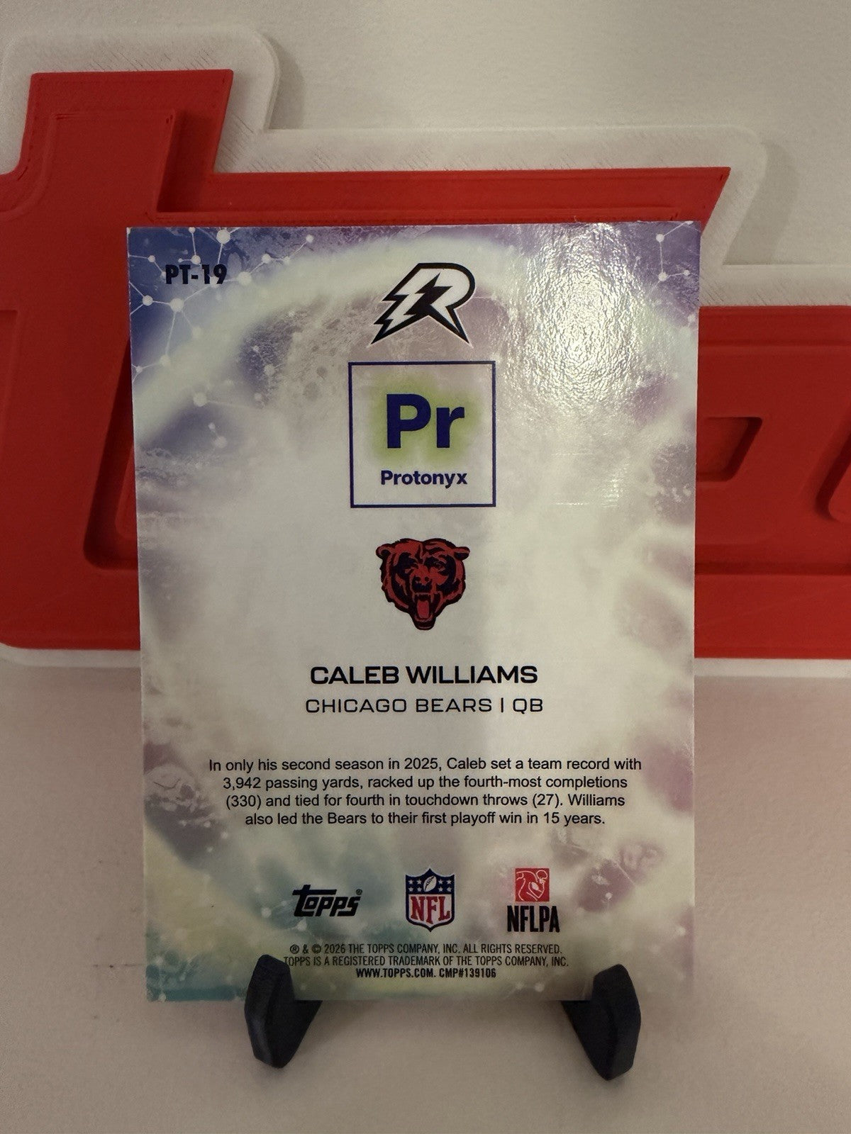 Topps 2026 Protonyx Insert Caleb Williams PT-19 Chicago Bears1