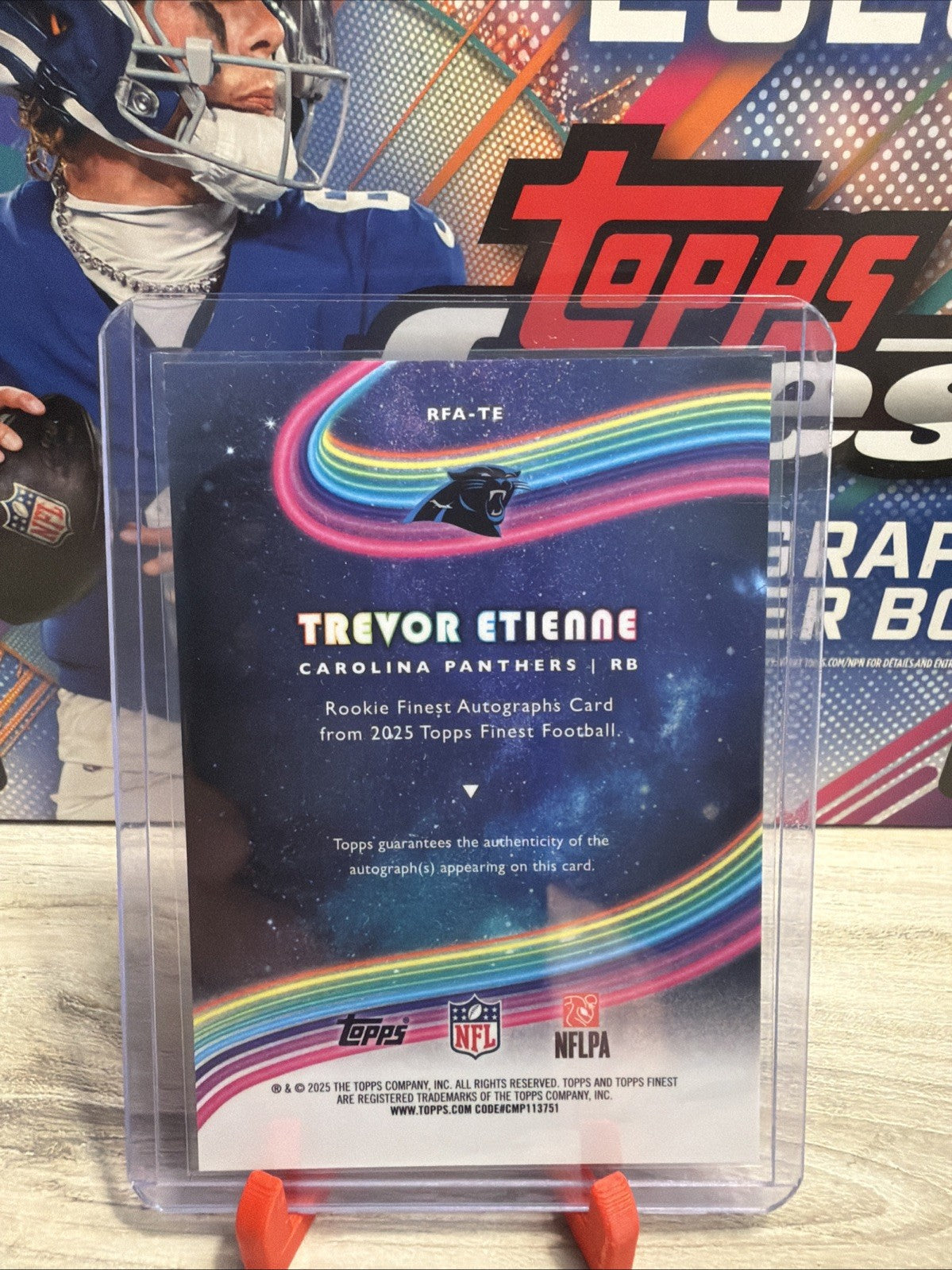 2025 Topps Finest TREVOR ETIENNE Rookie Finest Autographs RC CR1