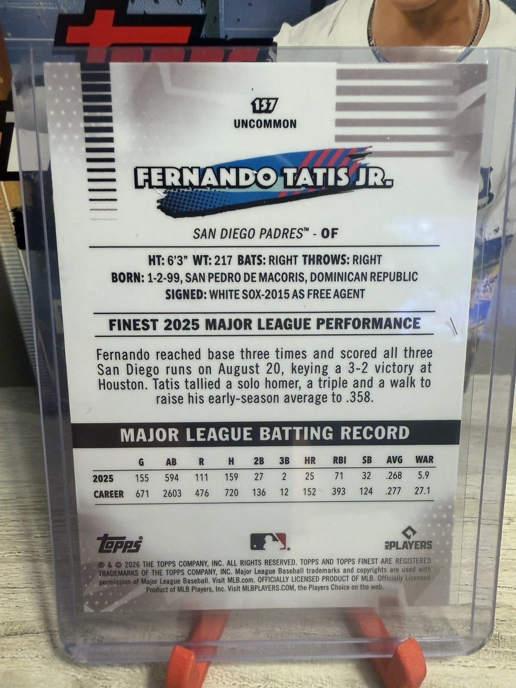 2026 Topps Finest-Fernando Tatis Jr. Uncommon #1571