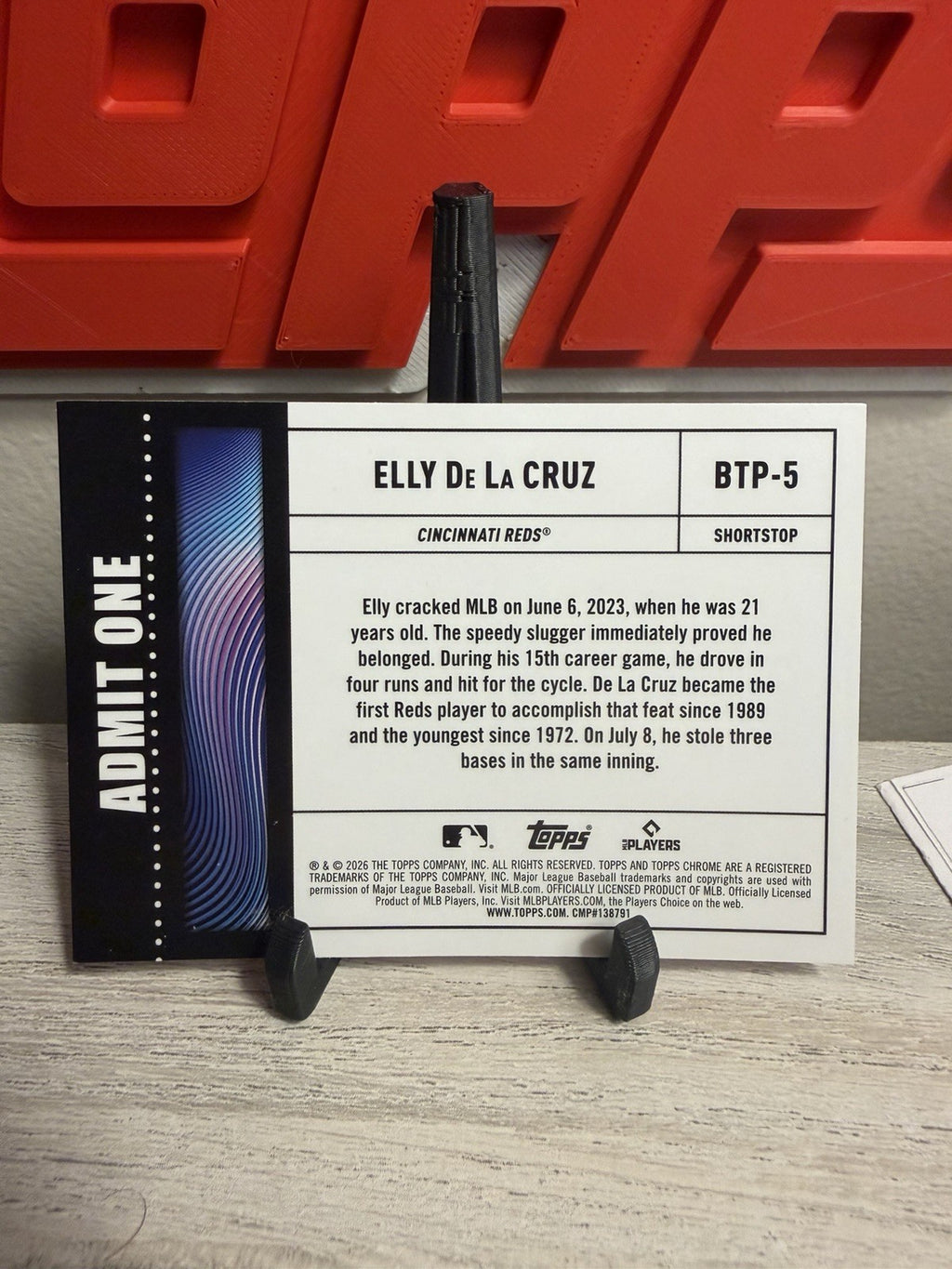 2026 Topps Chrome - Elly De La Cruz Big Ticket Players Refractor #BTP-5 - Reds1