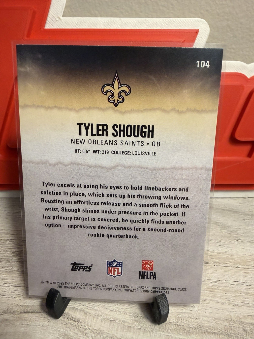 2025 Topps Signature Class Tyler Shough Green & Purple (RC) New Orleans Saints1