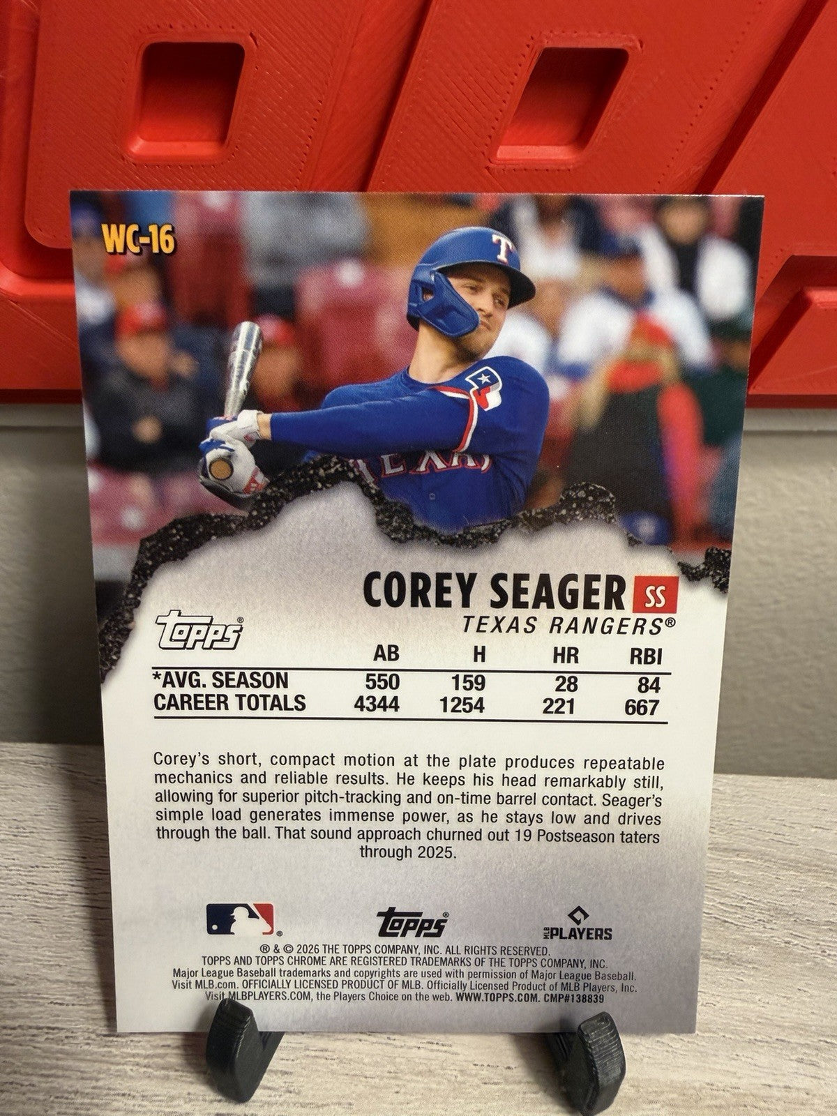 2026 Topps Chrome Baseball Corey Seager Wrecking Crew Insert #WC-161
