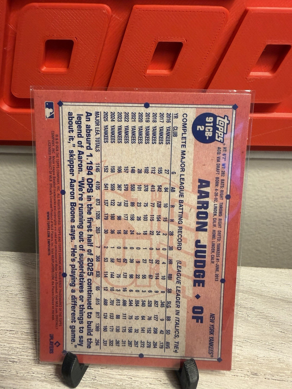 2026 Aaron Judge Topps Chrome Refractor 75th Anniversary1