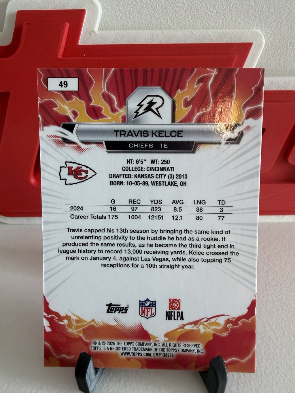2025 Topps Resurgence - Travis Kelce #49 Blue & Pink Shock Kansas City Chiefs1