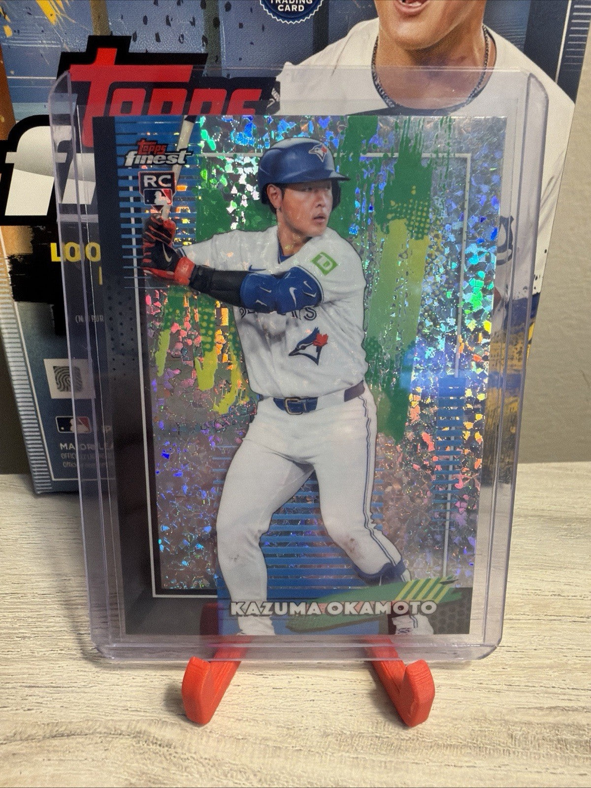 2026 Topps Finest Kazuma Okamoto RC Mini Diamonds Blue Jays 0