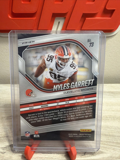 2024 Panini Prizm - Myles Garrett #73 Neon Green Pulsar Prizm1