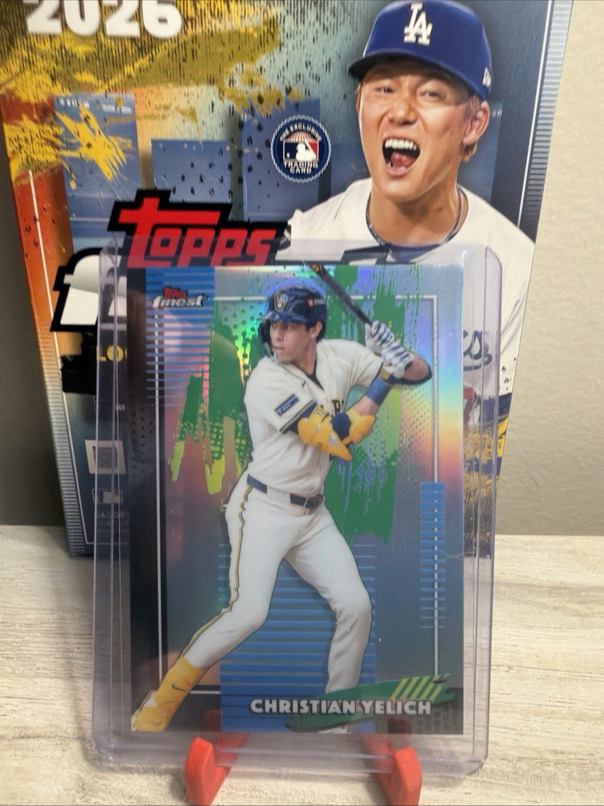 Christian Yelich Refractor 2026 Topps Finest Milwaukee Brewers #490