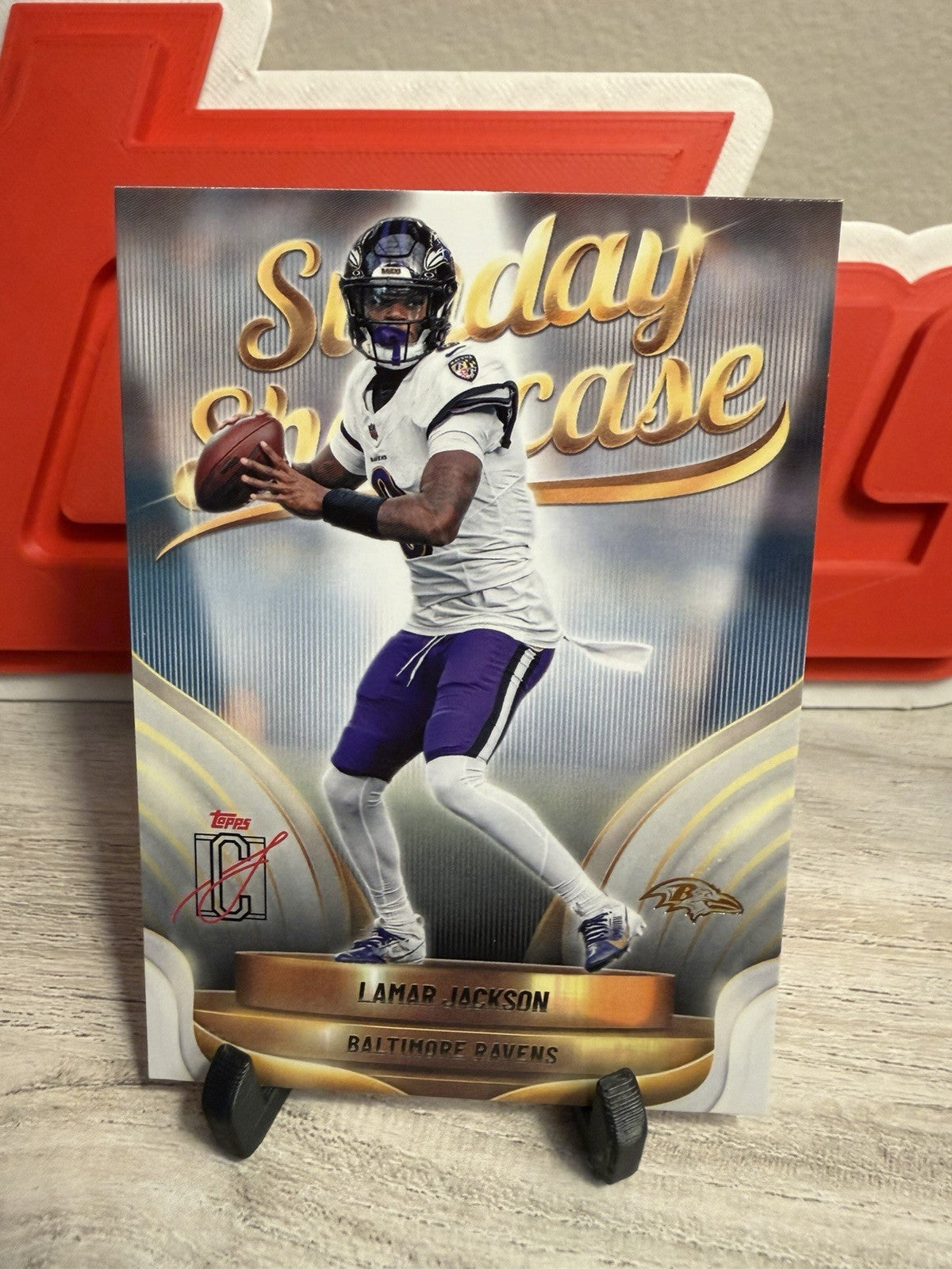 2025 Topps Signature Class- Lamar Jackson #SS-5 Sunday Showcase Insert0