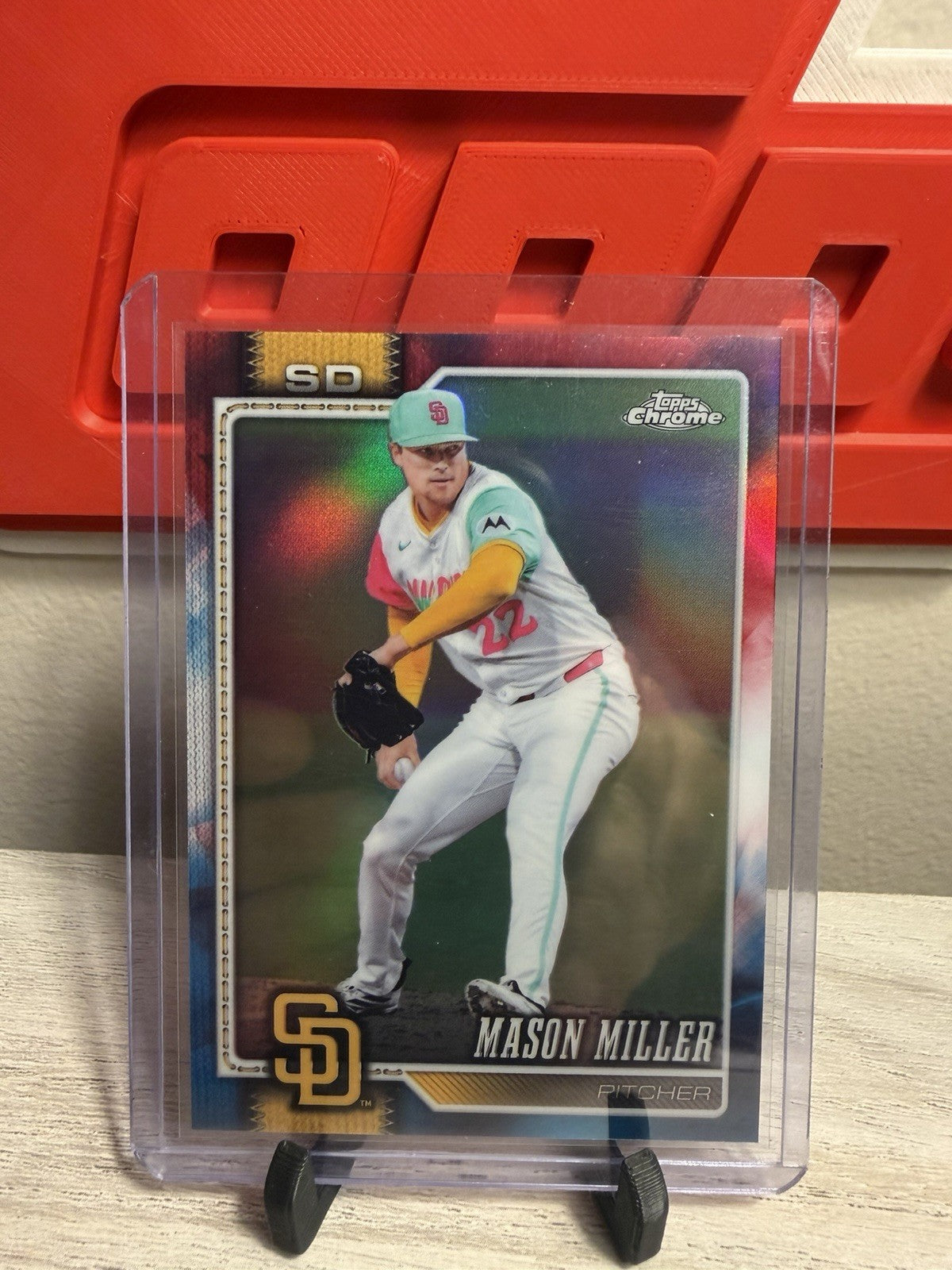 Topps Chrome Mason Miller San Diego Padres Red, White, BlueRefractor #287 20250