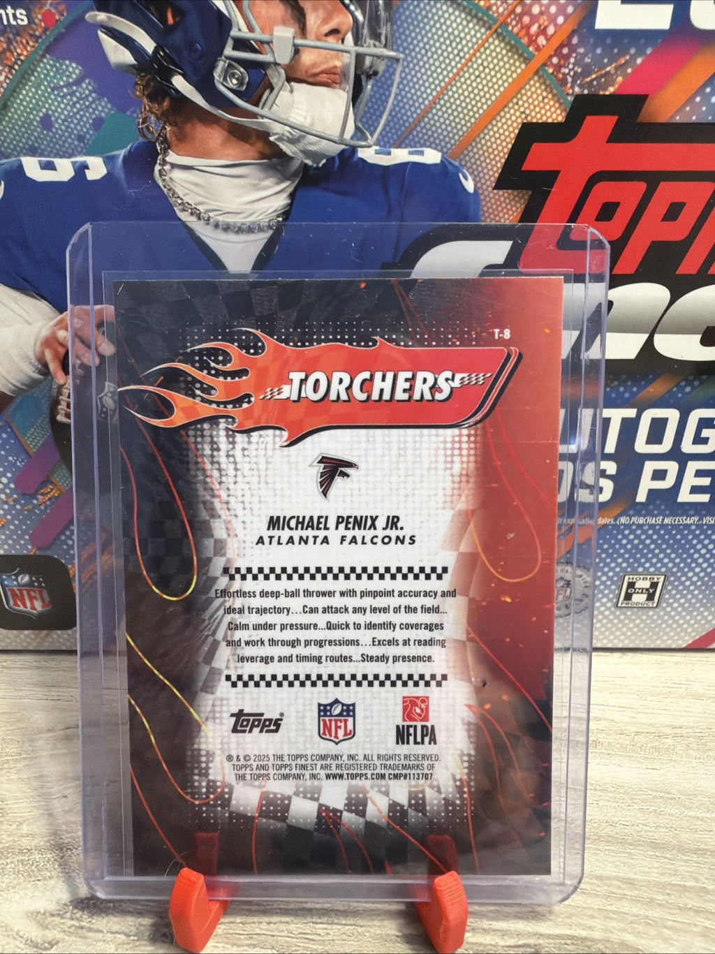 2025 Topps Finest Michael Penix Jr. #T-8 Torchers Falcons1