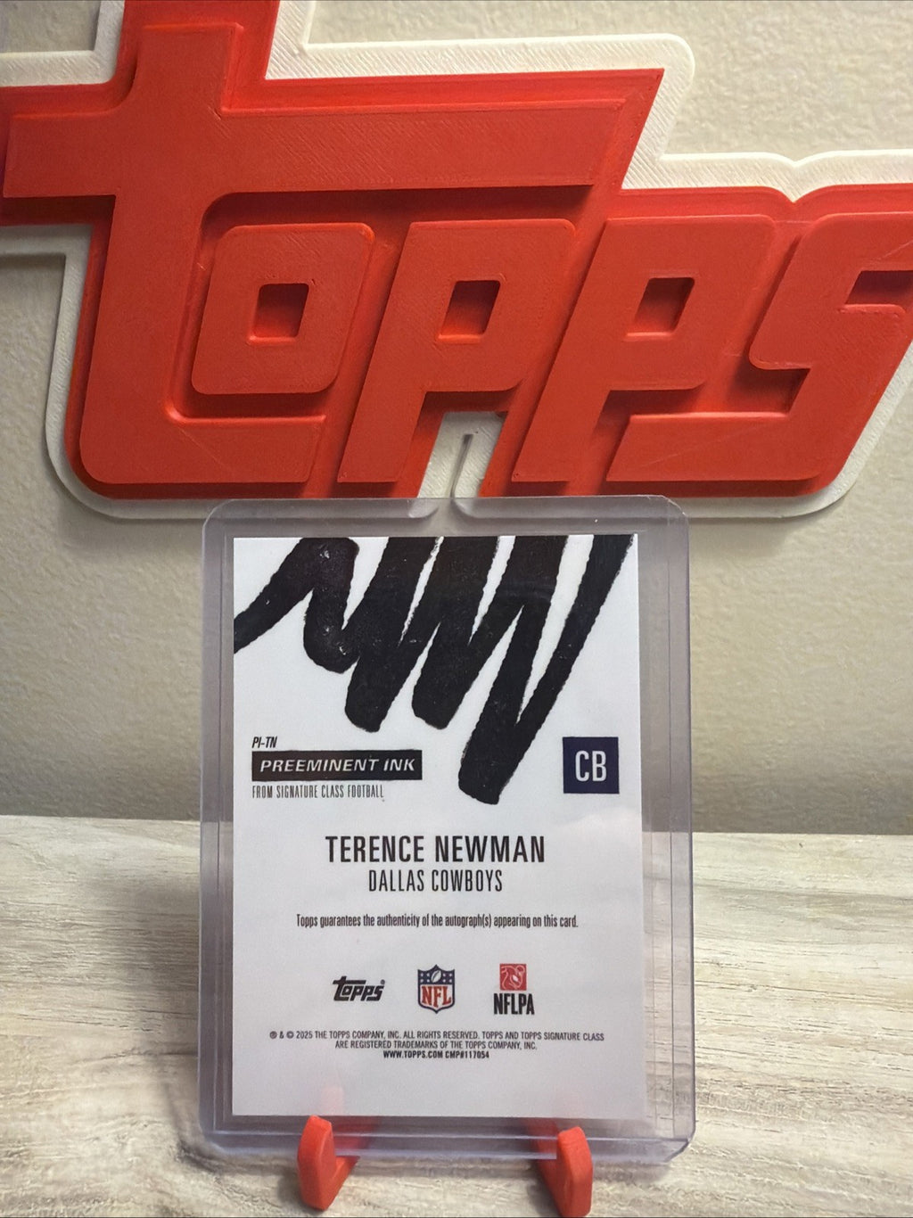 Topps 2025 Terence Newman Cowboys Signature Preeminent Ink On Card Auto /251