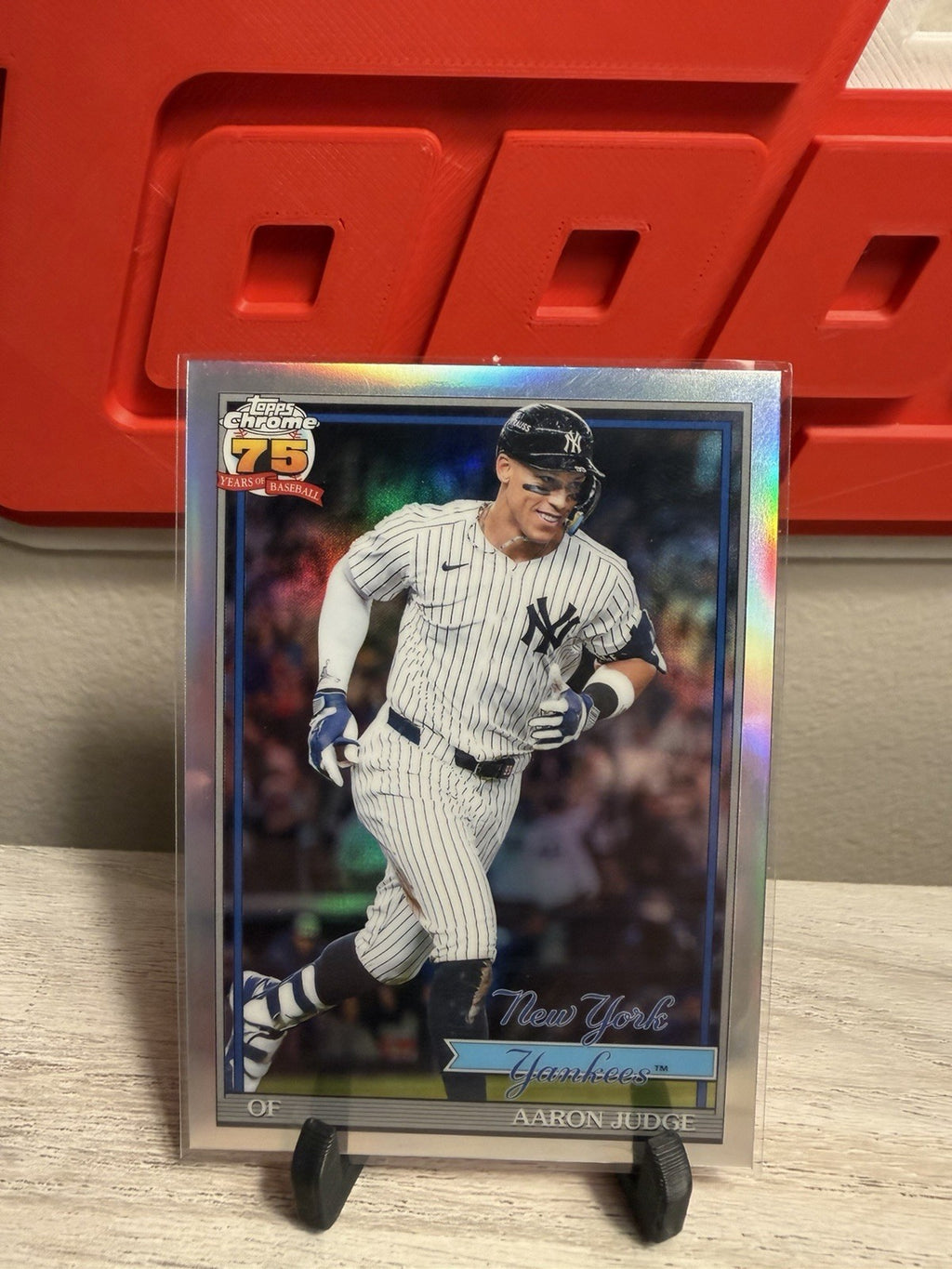 2026 Aaron Judge Topps Chrome Refractor 75th Anniversary0