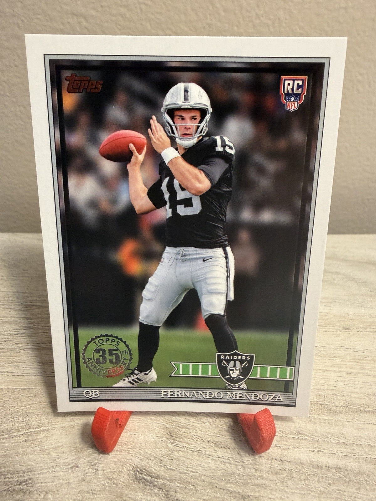 2026 Topps Flagship Fernando Mendoza Raiders 35th Anniversary Rookie 0