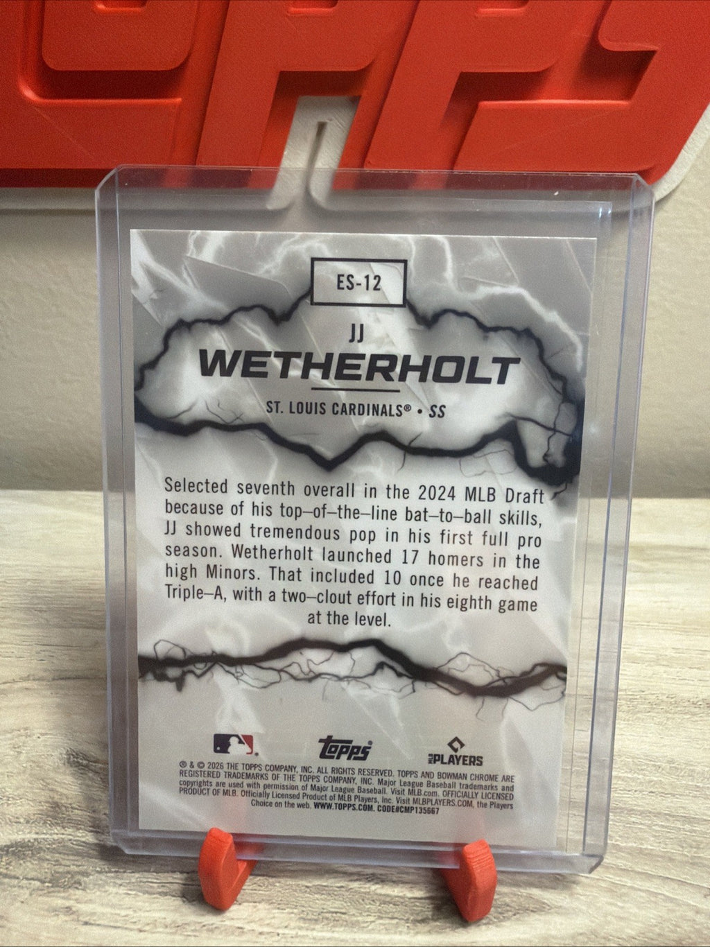 2026 Bowman #ES-12 JJ Wetherholt Electric Sluggers Mojo Refractor1