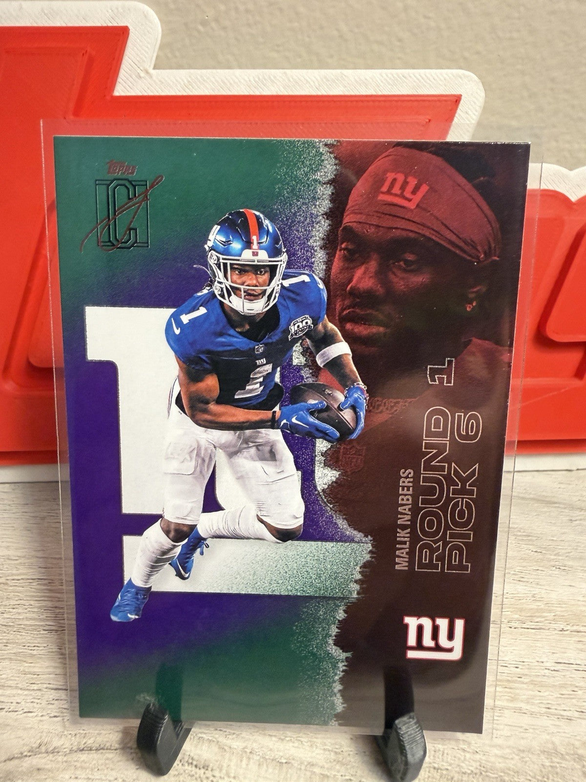 Topps Signature Class NFL 2025 Malik Nabers New York Giants Round Pick 6 #40 RC0