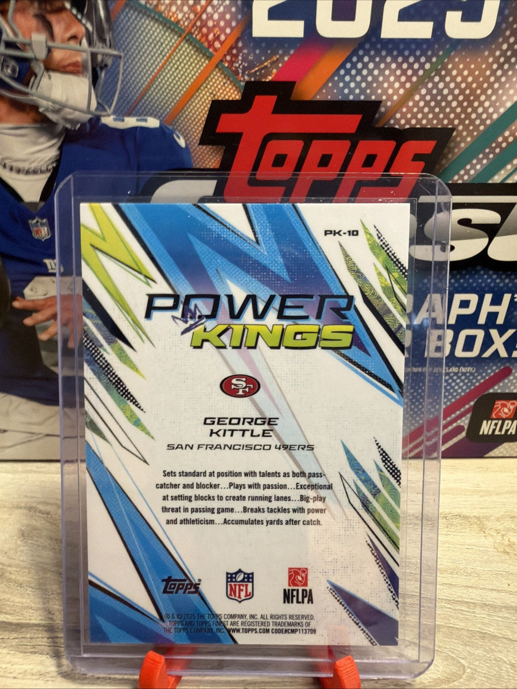 2025 Topps Finest Power Kings George Kittle PK-10 NFL1