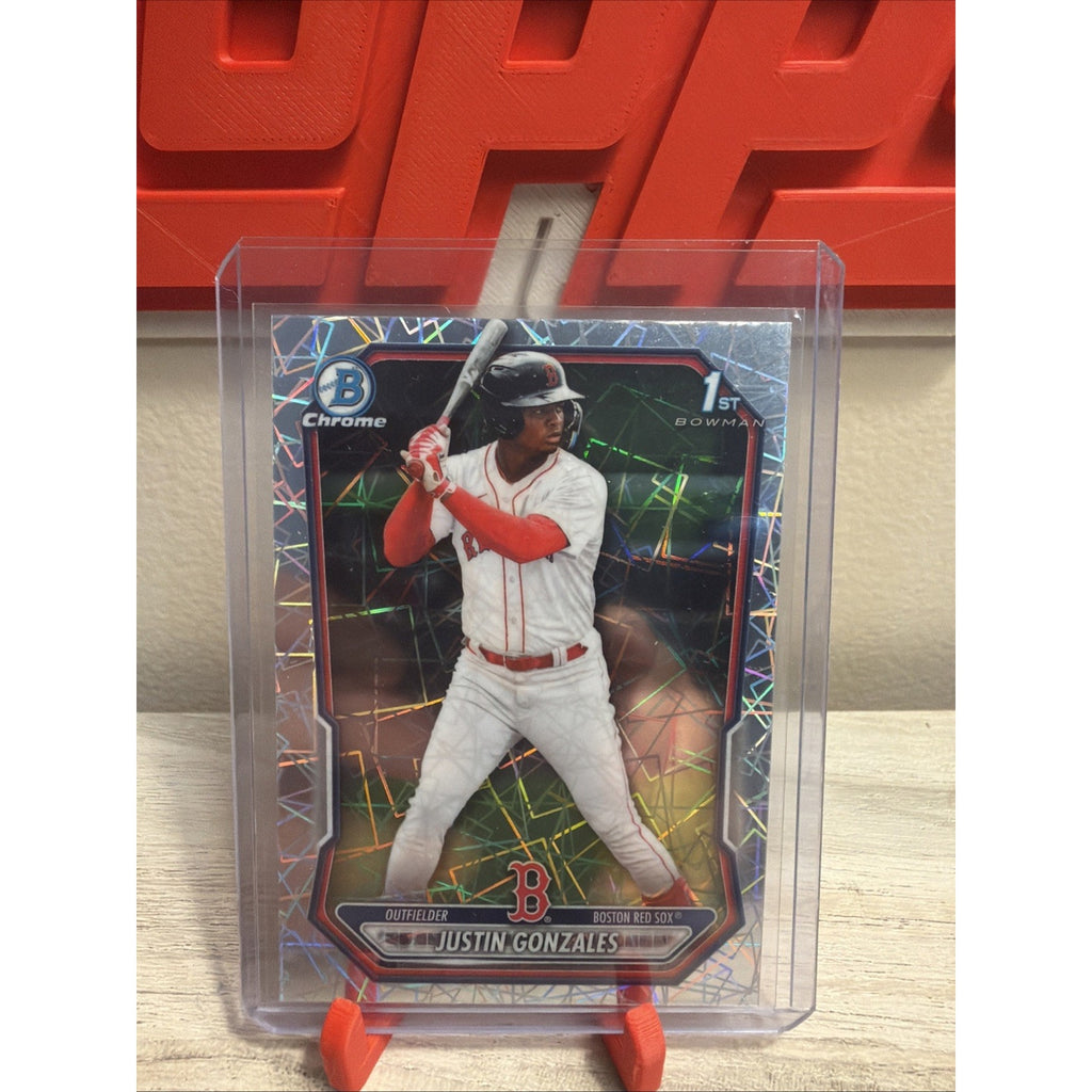 2026 Bowman Chrome 1st Bowman Justin Gonzales Lazer Refractor #BCP-141 Red Sox
