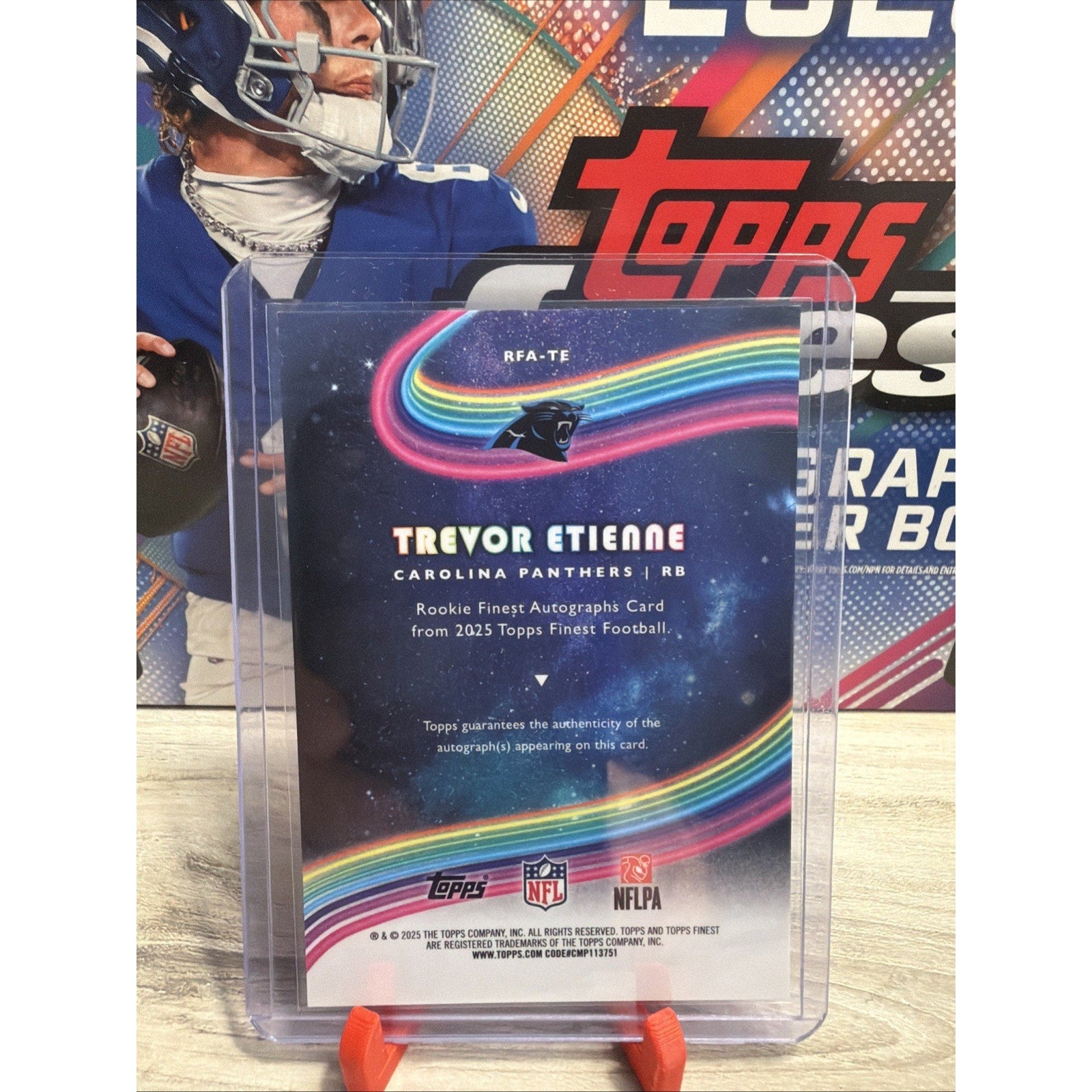 2025 Topps Finest TREVOR ETIENNE Rookie Finest Autographs RC CR