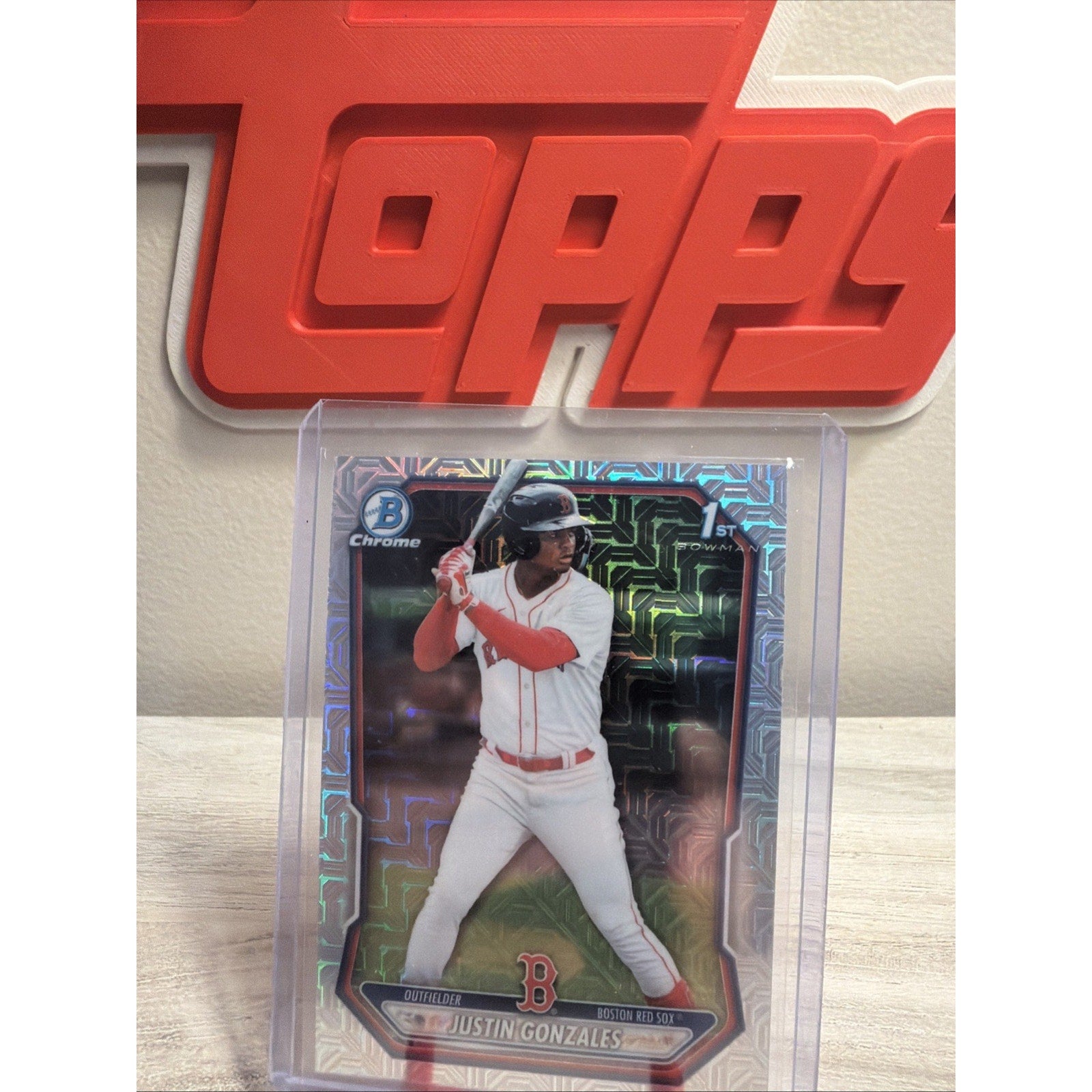 2026 Bowman Chrome Justin Gonzales 1st Bowman Mojo Refractor Red Sox Rookie
