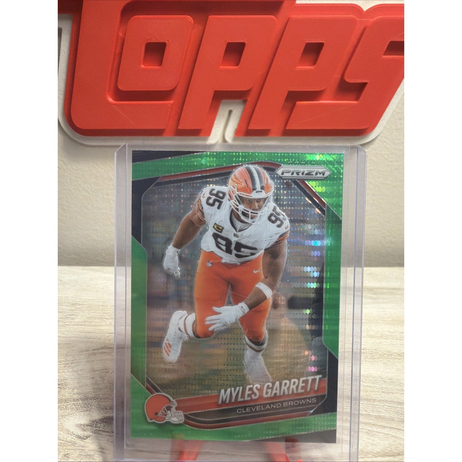 2024 Panini Prizm - Myles Garrett #73 Neon Green Pulsar Prizm