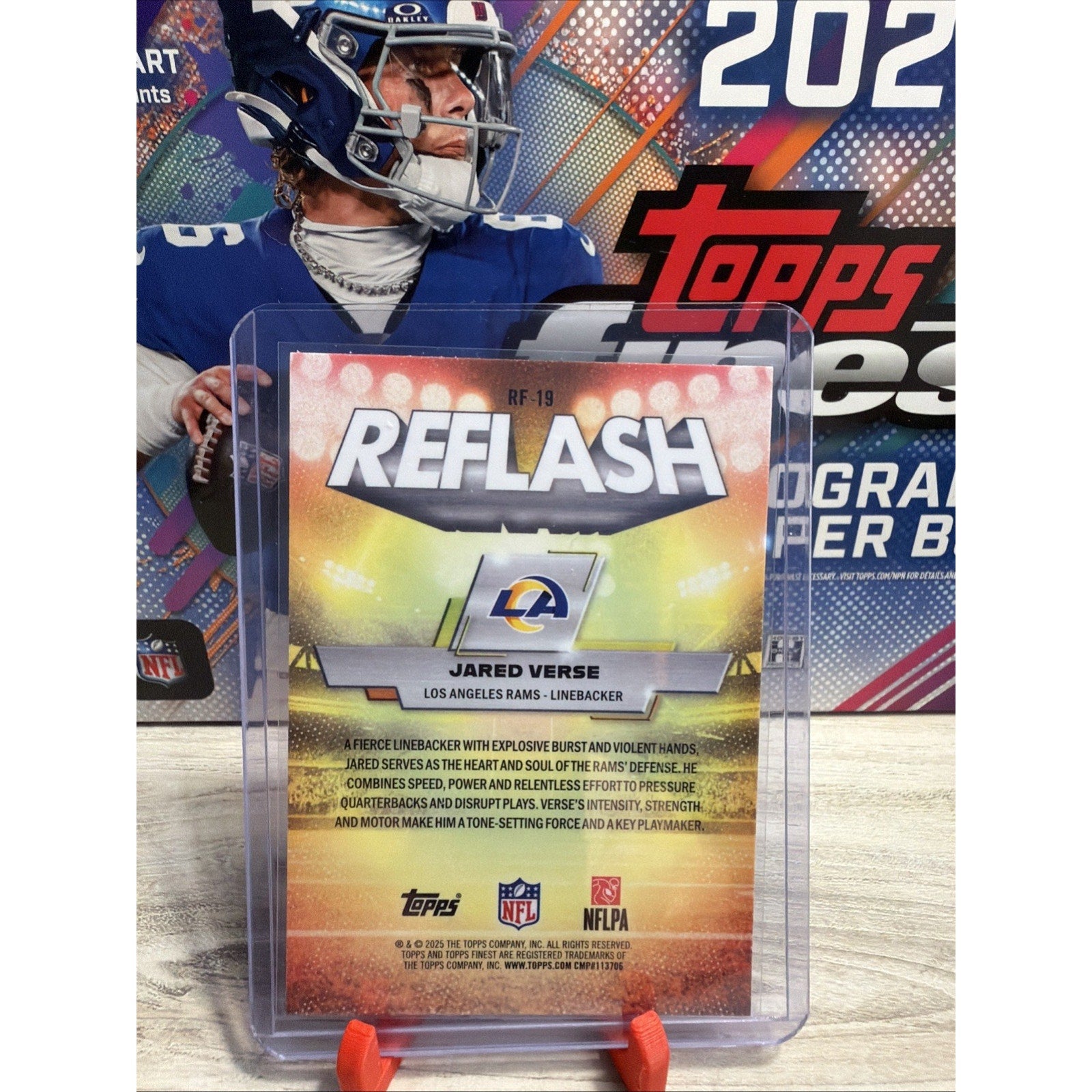 2025 Topps Finest #RF-19 Jared Verse Reflash X-Fractor Los Angeles Rams