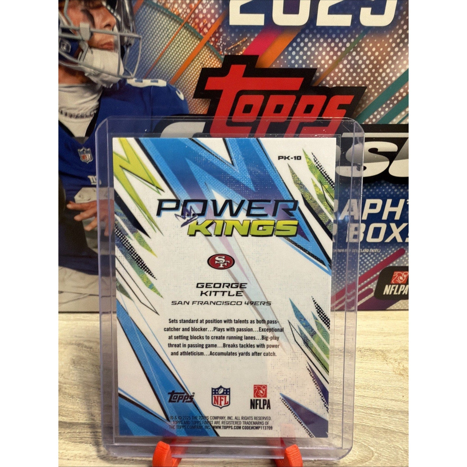 2025 Topps Finest Power Kings George Kittle PK-10 NFL