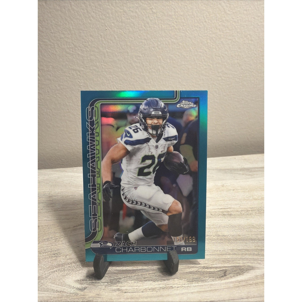 2025 Topps Chrome #279 Zach Charbonnet Teal /199 Seahawks🔥