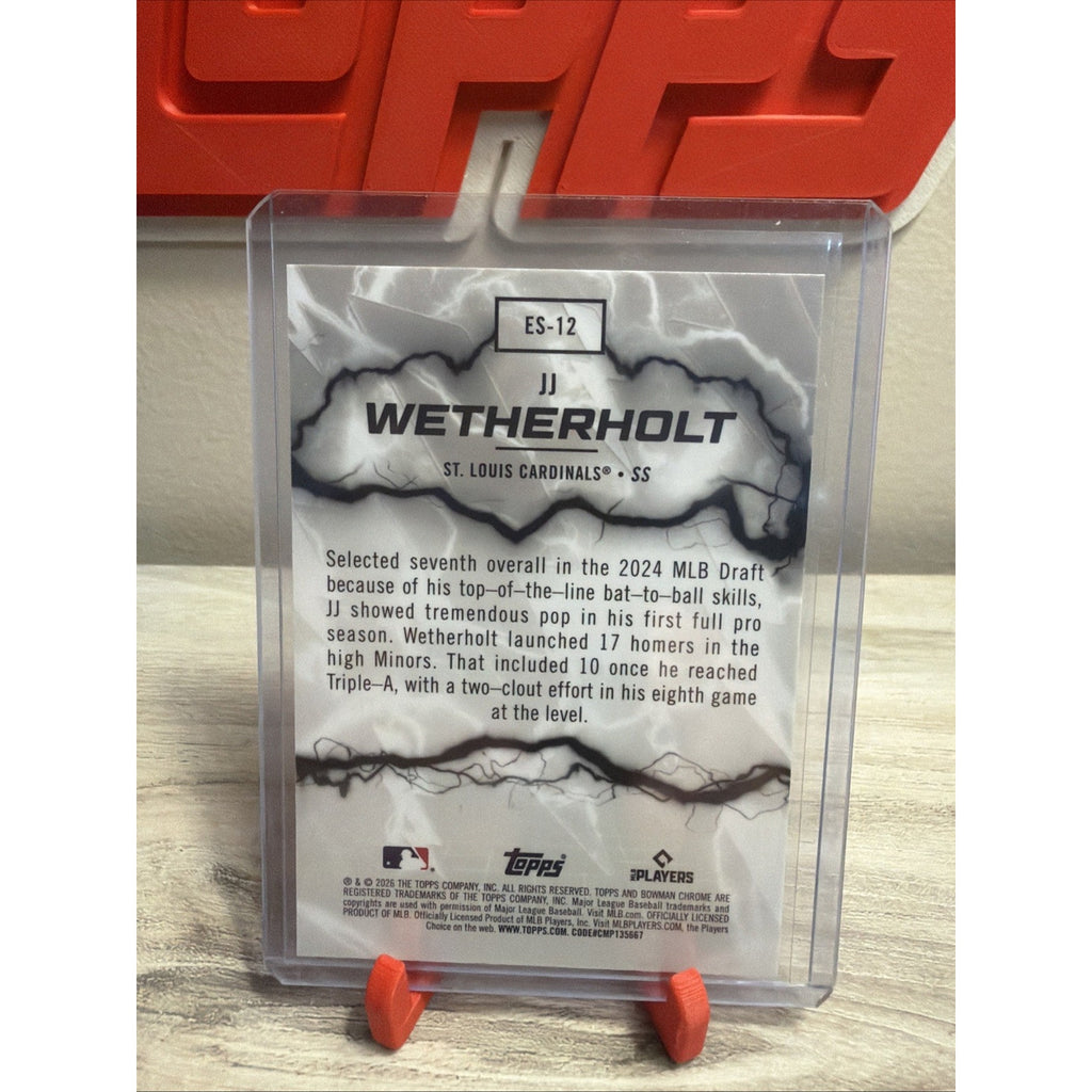 2026 Bowman #ES-12 JJ Wetherholt Electric Sluggers Mojo Refractor