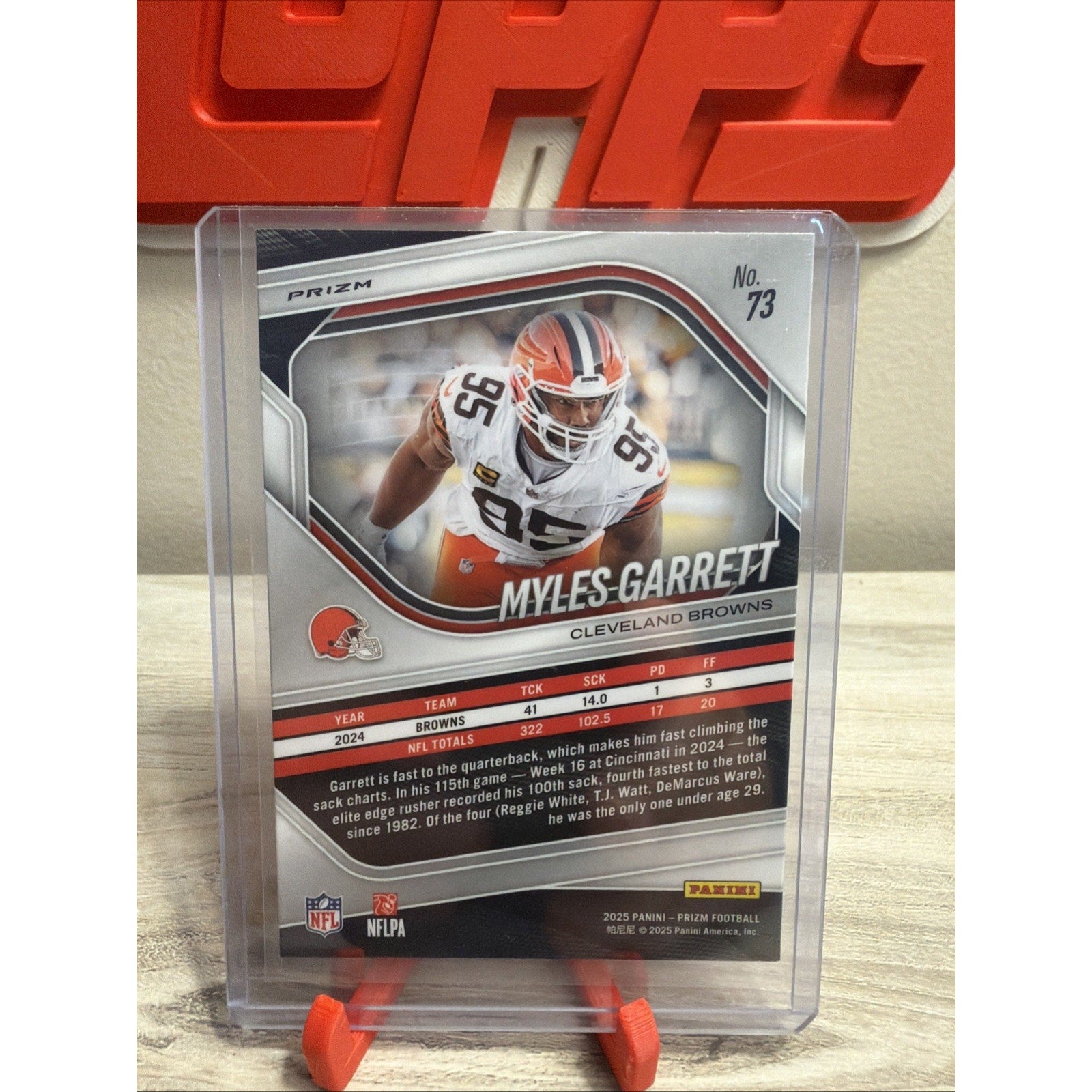 2024 Panini Prizm - Myles Garrett #73 Neon Green Pulsar Prizm