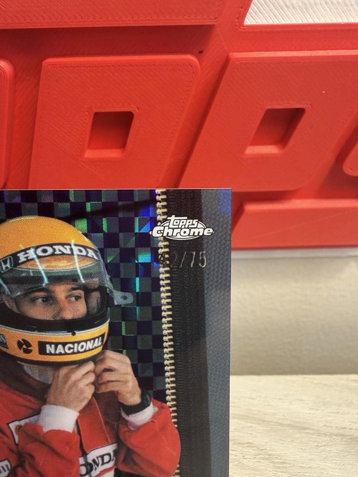 Ayrton Senna Suit Up Purple Checkerboard /75 back